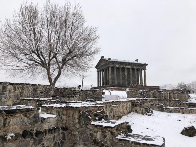 Храмы Гарни и Гегард в снегопад